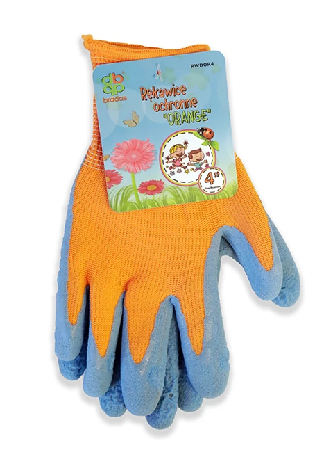 Gyerek védőkesztyű ORANGE, Latex 3-as méret, 1 pár