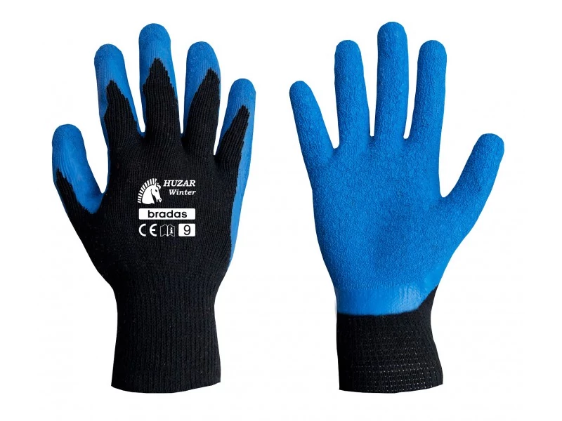 Huzar Winter vastag latex védőkesztyű 9-es méret