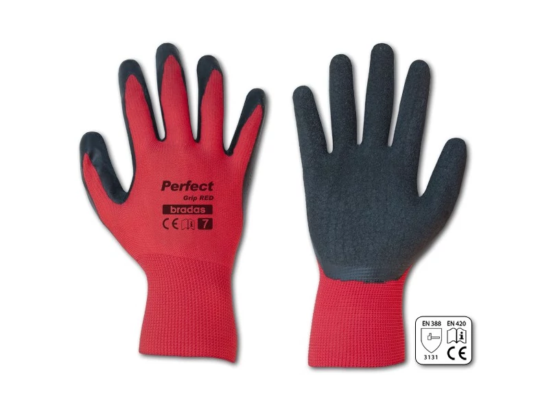 Perfect Grip Red, védőkesztyű, latex, 1 pár