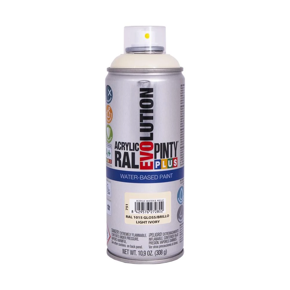 Pinty Plus EVO VIZES BÁZISÚ FÉNYESAKRIL RAL 1015 400ML(Light Ivory) NOV751