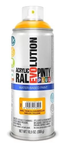 Pinty Plus EVO VIZES BÁZISÚ FÉNYES AKRIL RAL 1028 400ML(Melon Yellow) NOV753