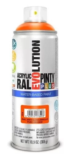 Pinty Plus EVO VIZES BÁZISÚ FÉNYES AKRIL RAL 2004 400ML (Pure orange)