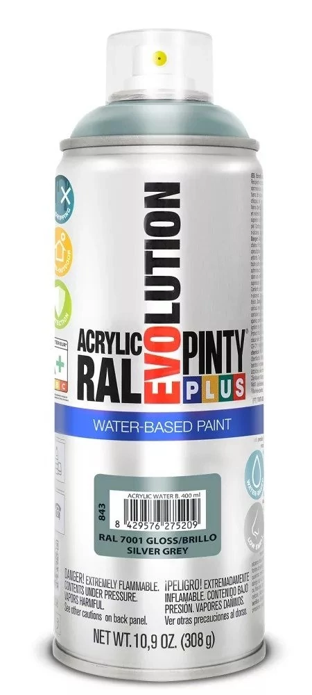 Pinty Plus EVO VIZES BÁZISÚ FÉNYES AKRIL RAL 7001 400ML(Silver grey)