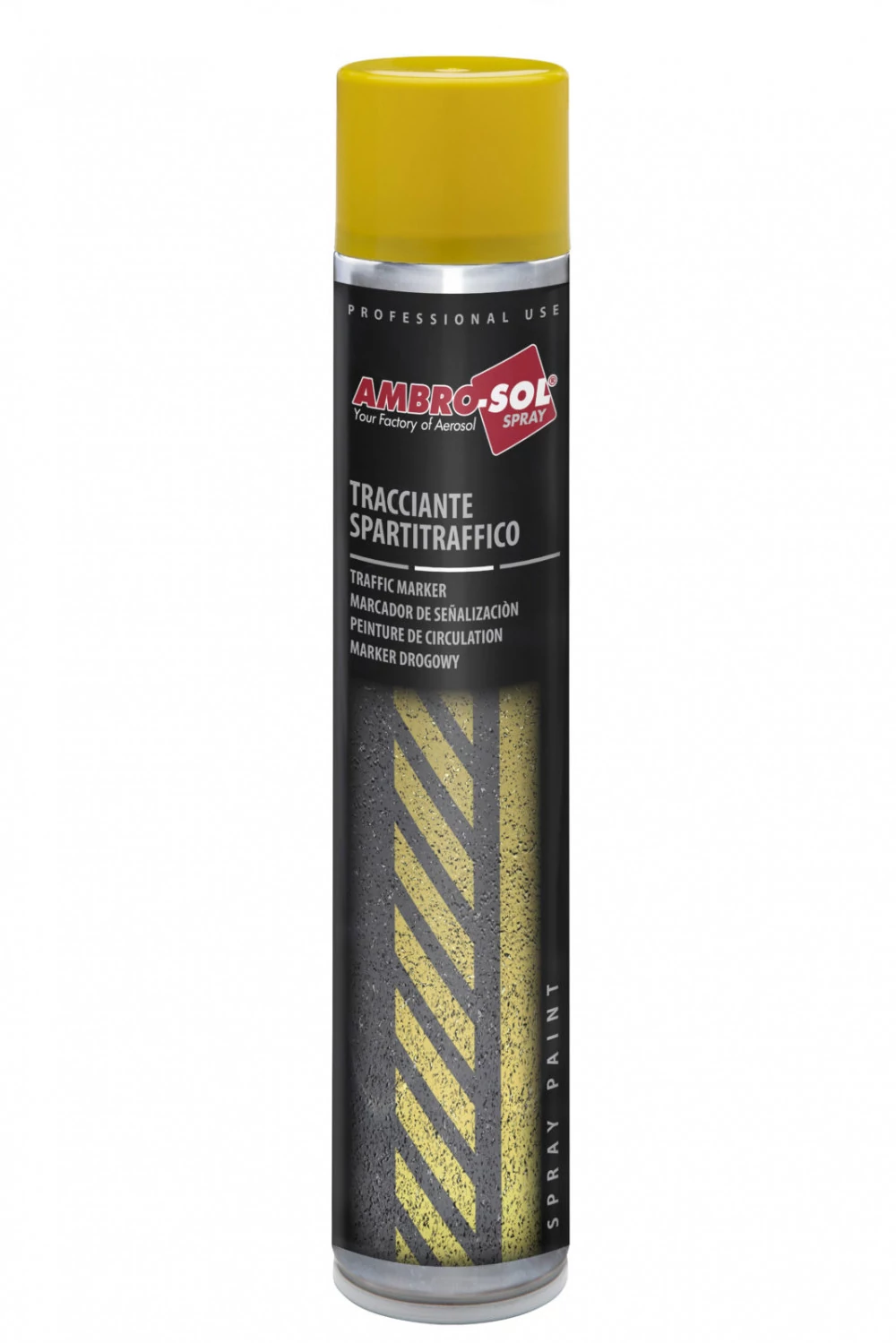 Ambrosol Útburkolat jelölő spray sárga 750ml