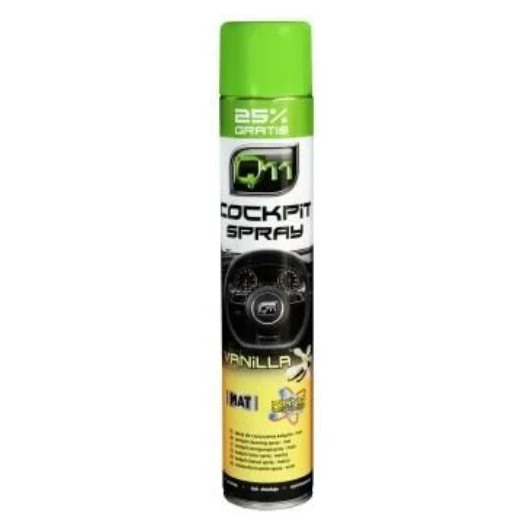 Q11 | műszerfalápoló & tisztító habspray | vanília illat | matt hatás | 750 ml