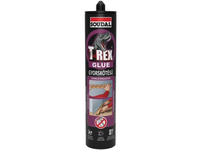 Soudal T-REX lila Gyorskötésű szerelőragasztó 380g