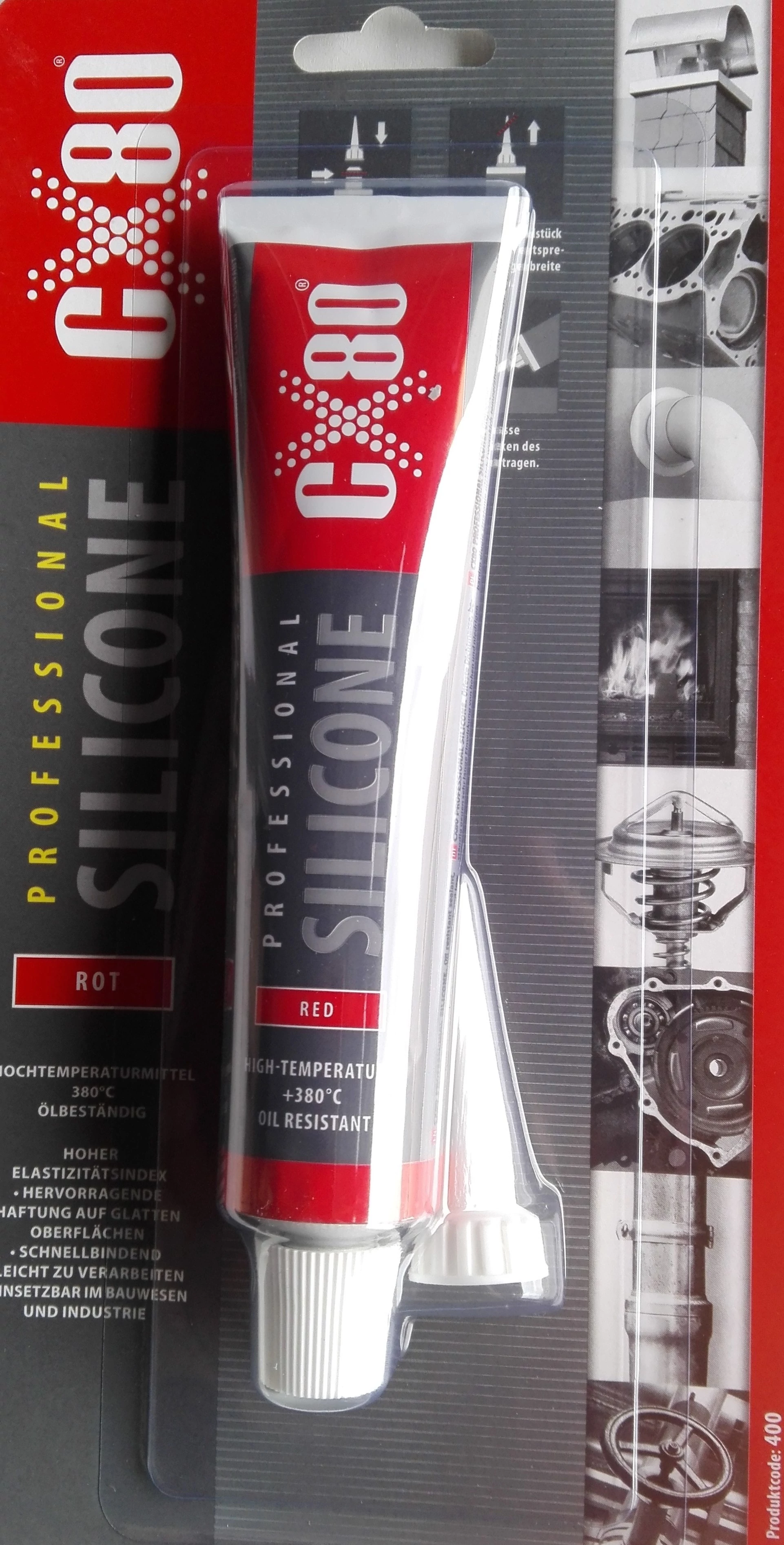 CX-80 Piros szilikon paszta, 80 ml
