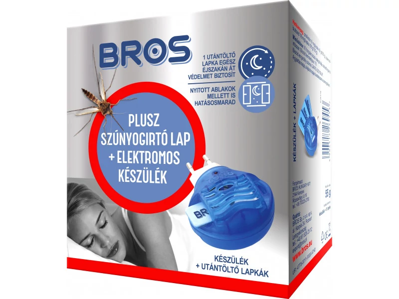 Bros Szúnyogirtó elektromos készülék + 10db lapka B010