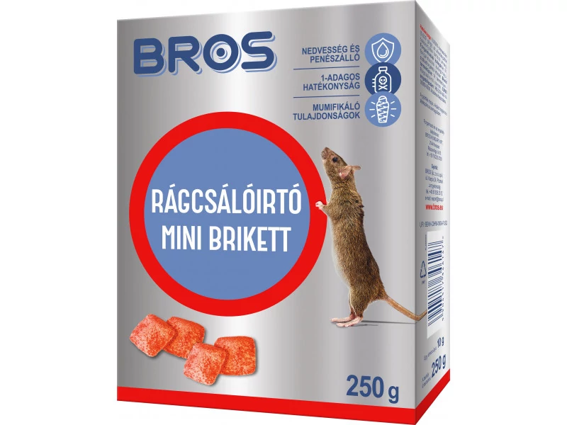 Bros rágcsálóírtó paraffinos blokk 250g
