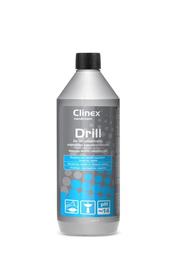 CLINEX Drill Lefolyótisztító, PH 14, 1L
