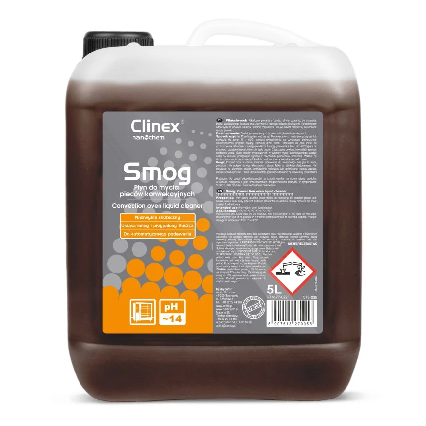 CLINEX SMOG ipari tisztítószer párolók, füstölő kamrák tisztítására PH14 5L