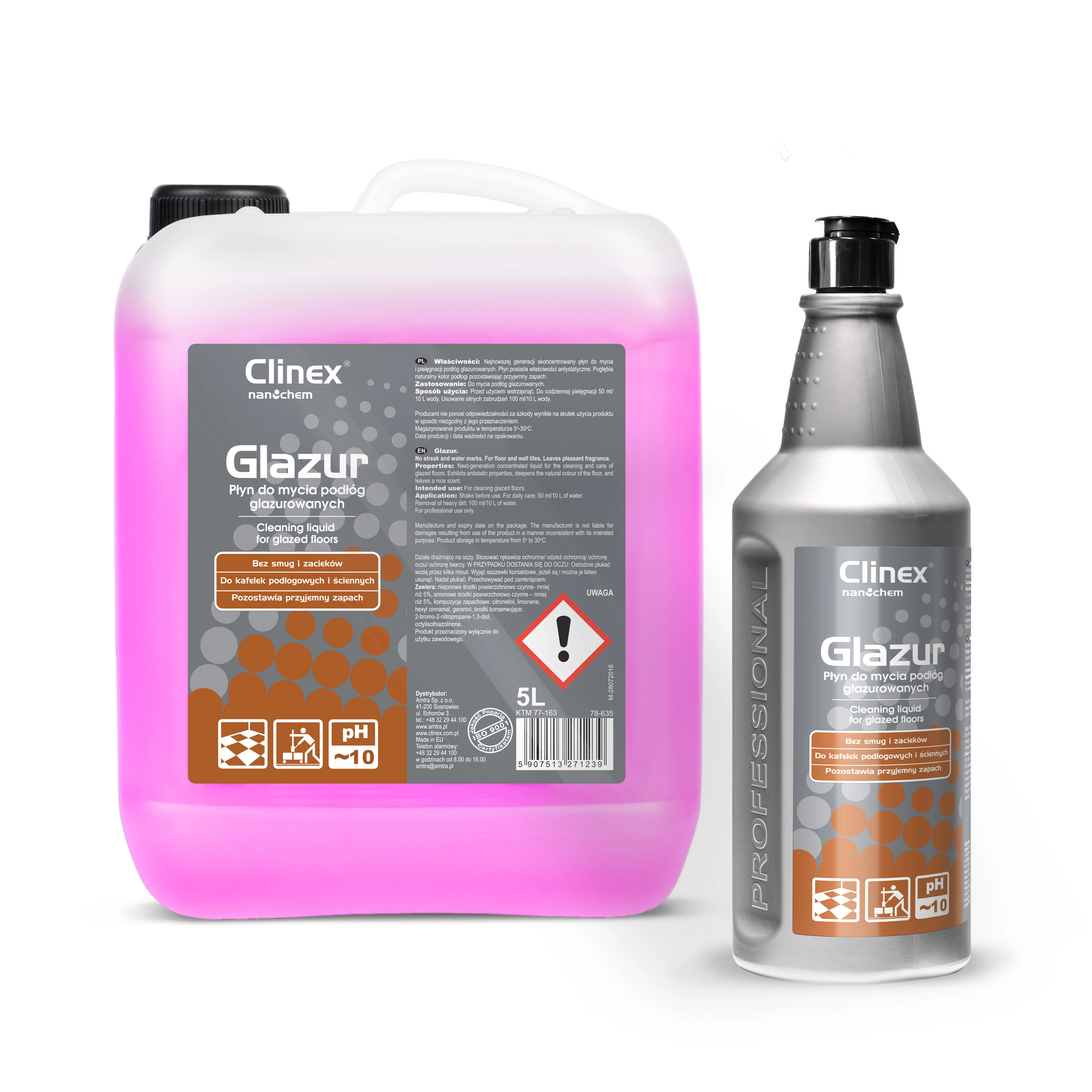 CLINEX Glazur mázas padlótisztítószer PH10 5L
