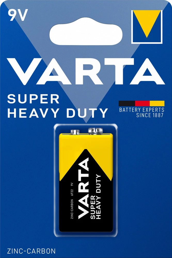 Varta elem, 6F22 9V Super Heavy Duty  1 db