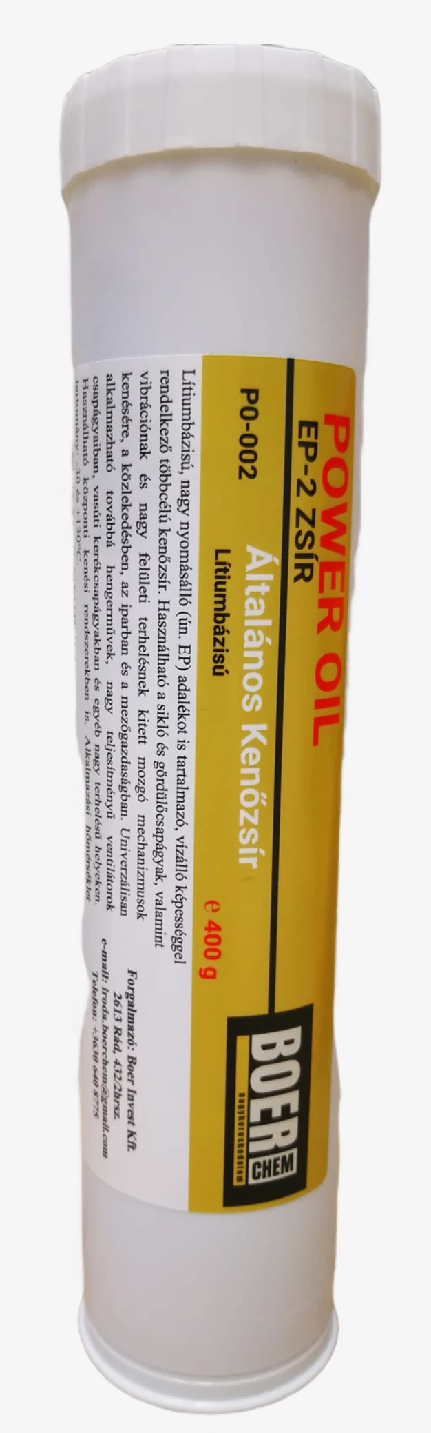 POWER OIL - LÍTIUM EP-2, 400 GR, PATRONOS