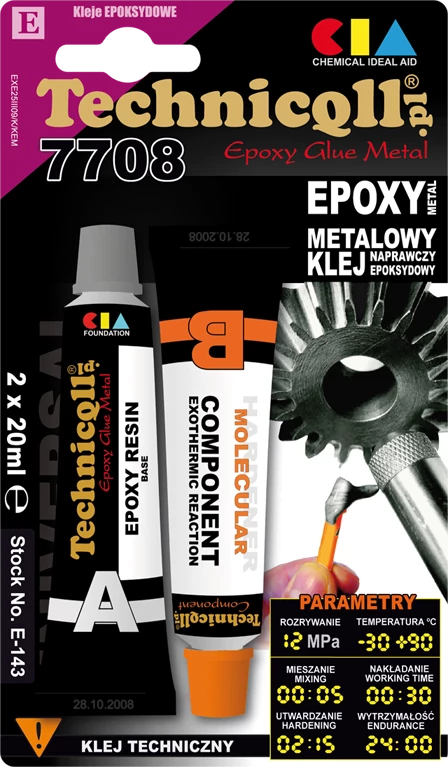 Technicoll - Fém epoxy ragasztó 2*20 ml (2 komponenses)