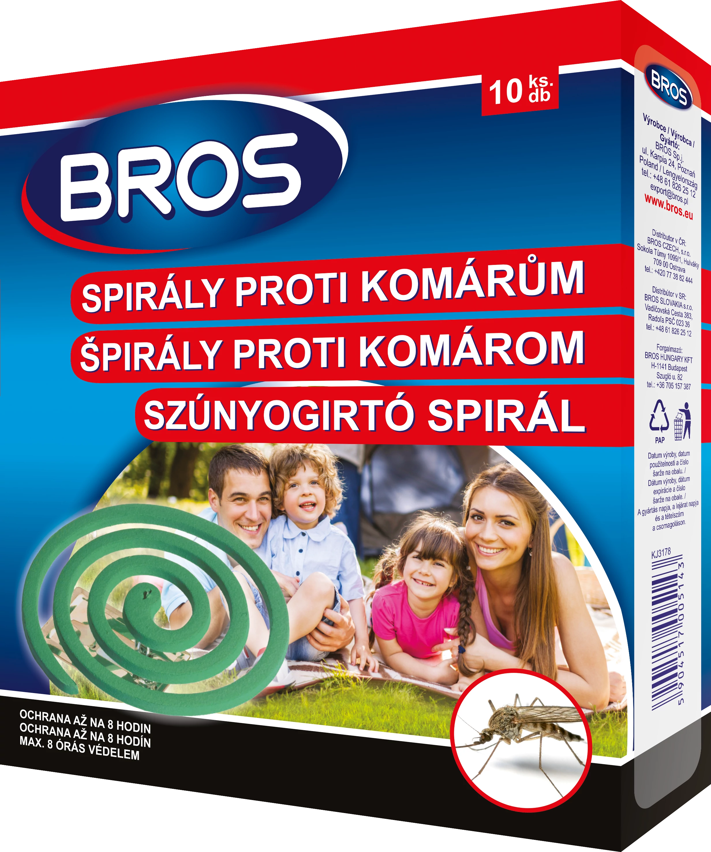Bros Szúnyogirtó és riasztó spirál 10/db