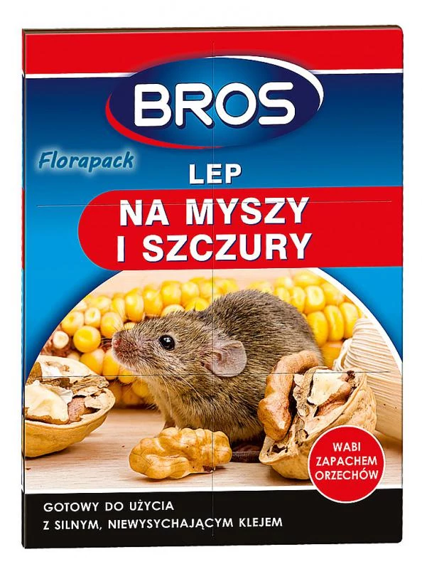 Bros egérfogó ragasztós lap mogyoró
