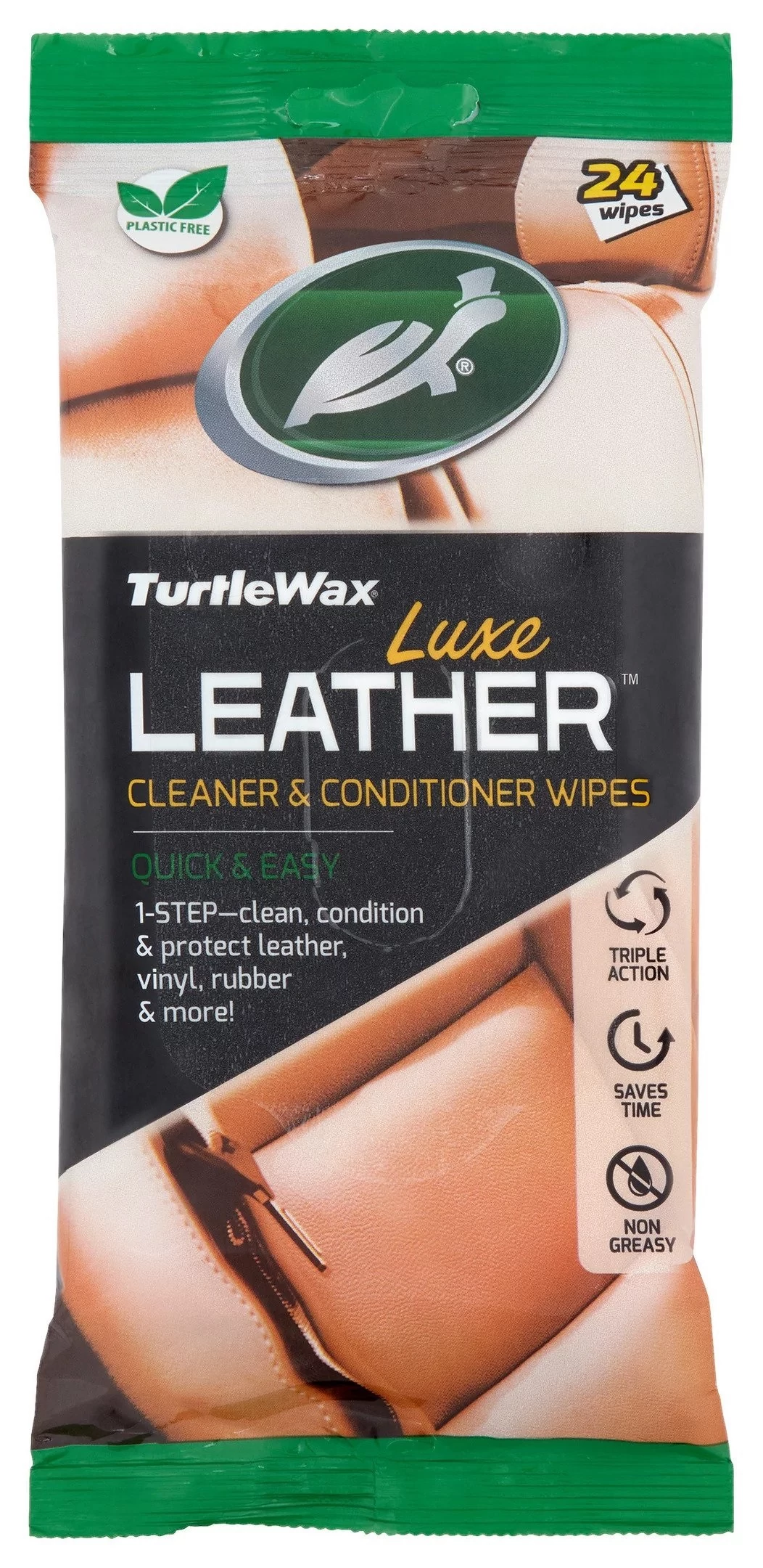 Turtle Wax bőrápoló-tisztitó kendő, 24 db/tasak