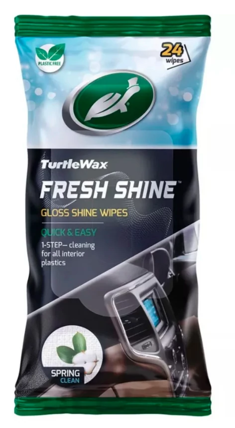 Turtle Wax Műszerfalápoló nedvesített kendő, fényes (24 db/csomag), tavasz illat