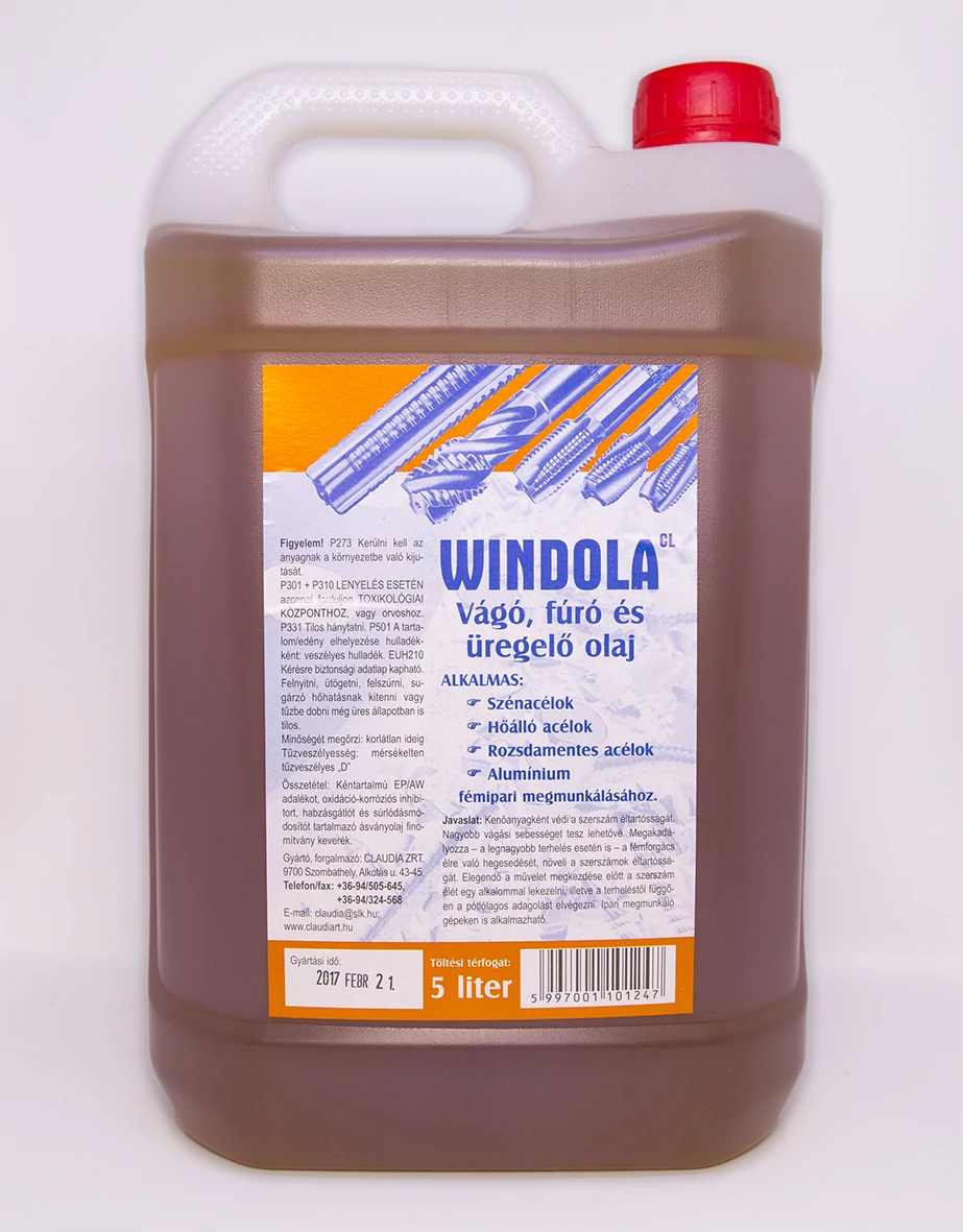Windola - Vágó, fúró, üregelő olaj, 5 literes
